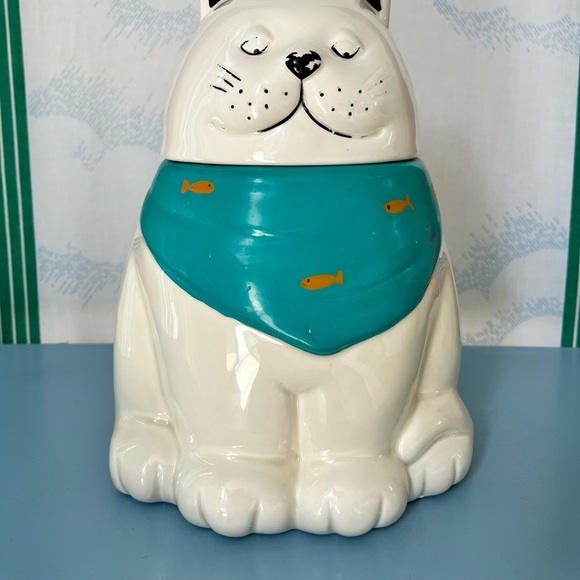 VINTAGE 80s cat cookie jar storage container - Picture 3 of 10